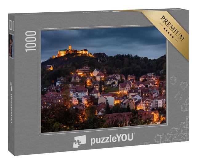 Puzzle 1000 Teile „Die Wartburg mit der Stadt Eisenach in Deutschland“