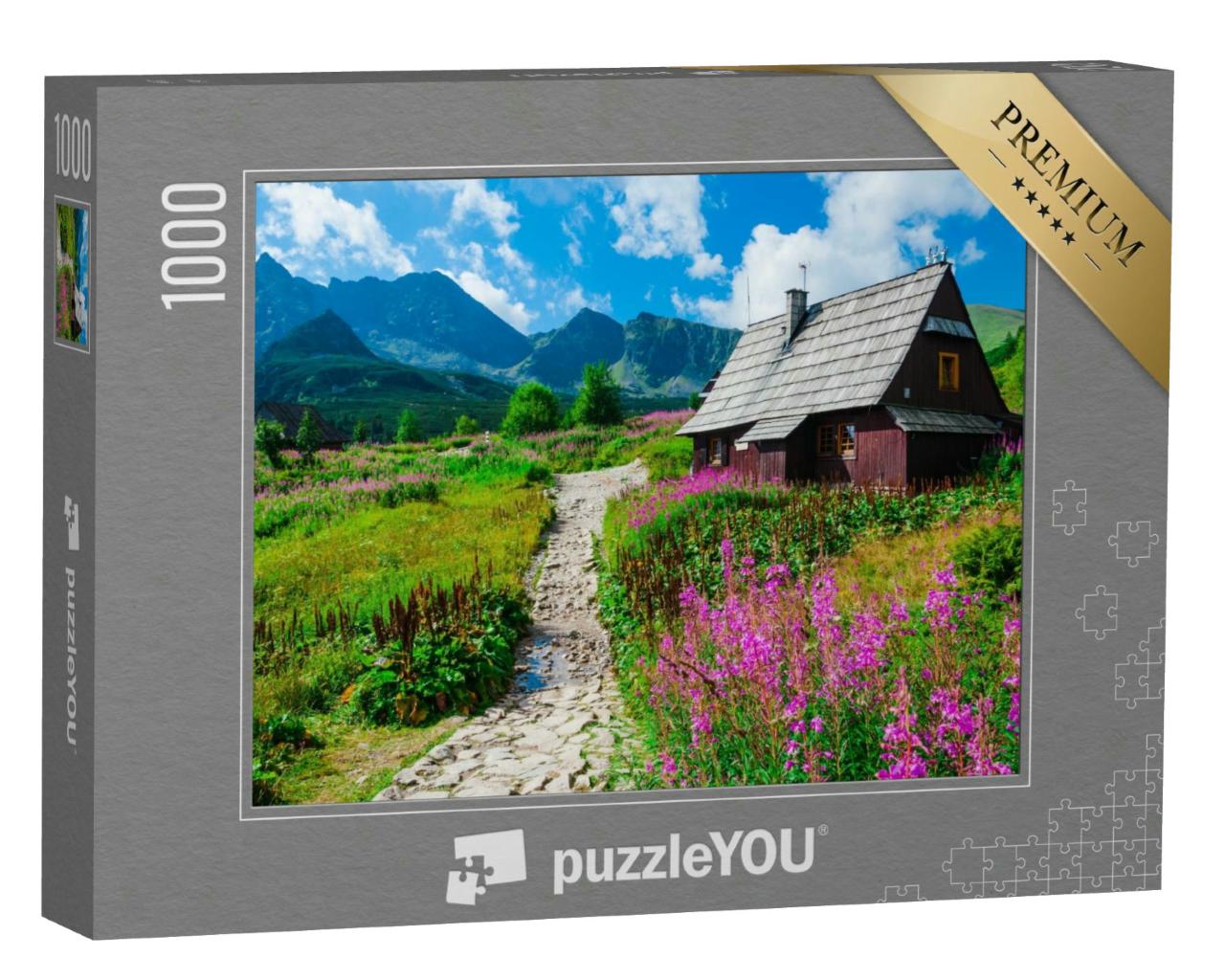 Puzzle 1000 Teile „Berghütte in der Tatra“