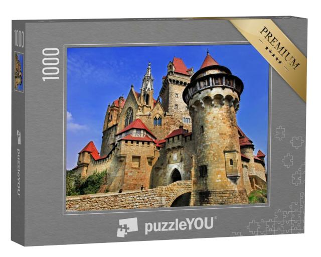 Puzzle 1000 Teile „Burg Kreuzenstein, eine der besterhaltesten Burgen Europas, Österreich“