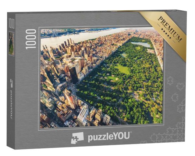 Puzzle 1000 Teile „Luftbild von Manhattan, New York City, Vintage-Design“
