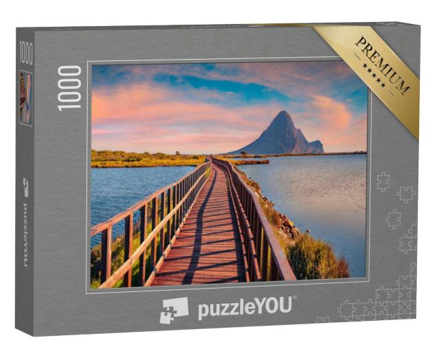 Puzzle 1000 Teile „Hölzerner Steg zur Spiaggia di Porto“