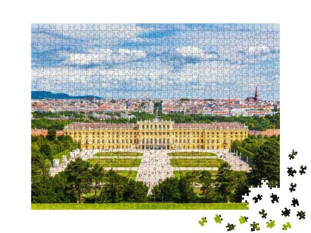 Puzzle 1000 Teile „Schloss Schönbrunn mit dem Großen Parterregarten“