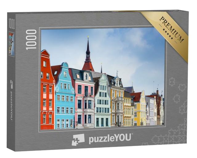 Puzzle 1000 Teile „Rostock, Deutschland Altstadt Stadtbild“