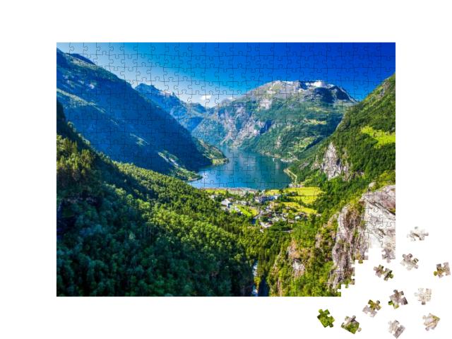 Puzzle 500 Teile „Geirangerfjord in Norwegen“