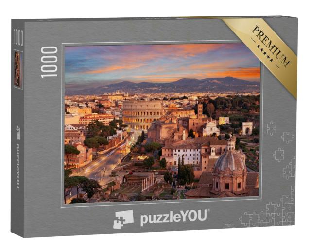 Puzzle 1000 Teile „Blick auf das Kolosseum bei Sonnenuntergang“