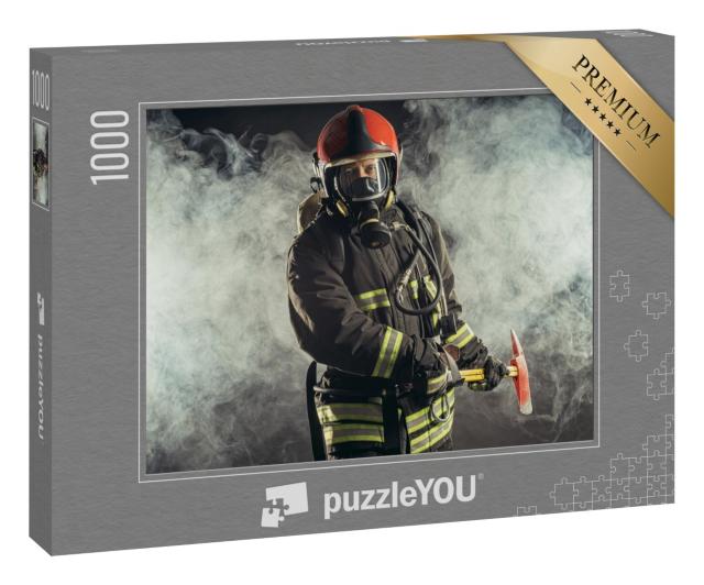 Puzzle 1000 Teile „Ein Feuerwehrmann“