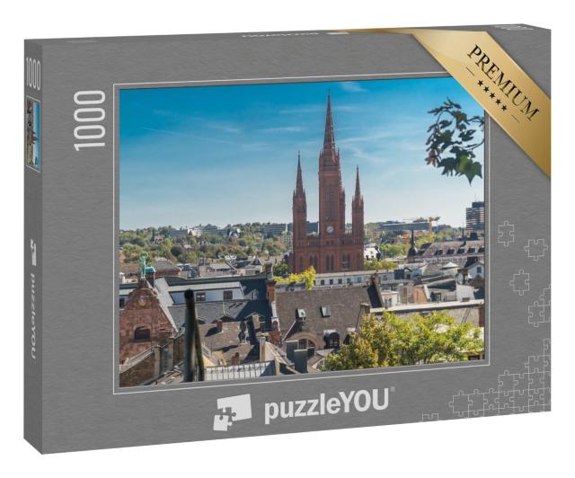 Puzzle 1000 Teile „Altstadt und Marktkirche von Wiesbaden“
