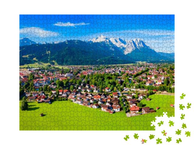 Puzzle 1000 Teile „Garmisch-Partenkirchen und Zugspitze“