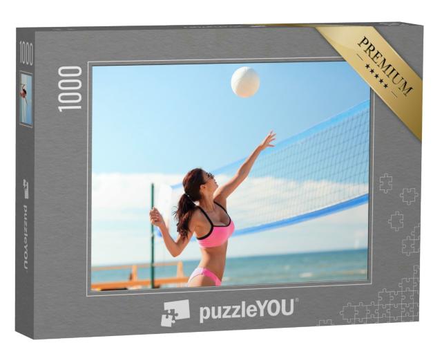 Puzzle 1000 Teile „Beachvolleyball im Sommerurlaub“