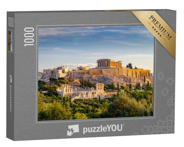 Puzzle 1000 Teile „Berühmtes Athener Wahrzeichen: Akropolis und Odeon des Herodes Atticus“