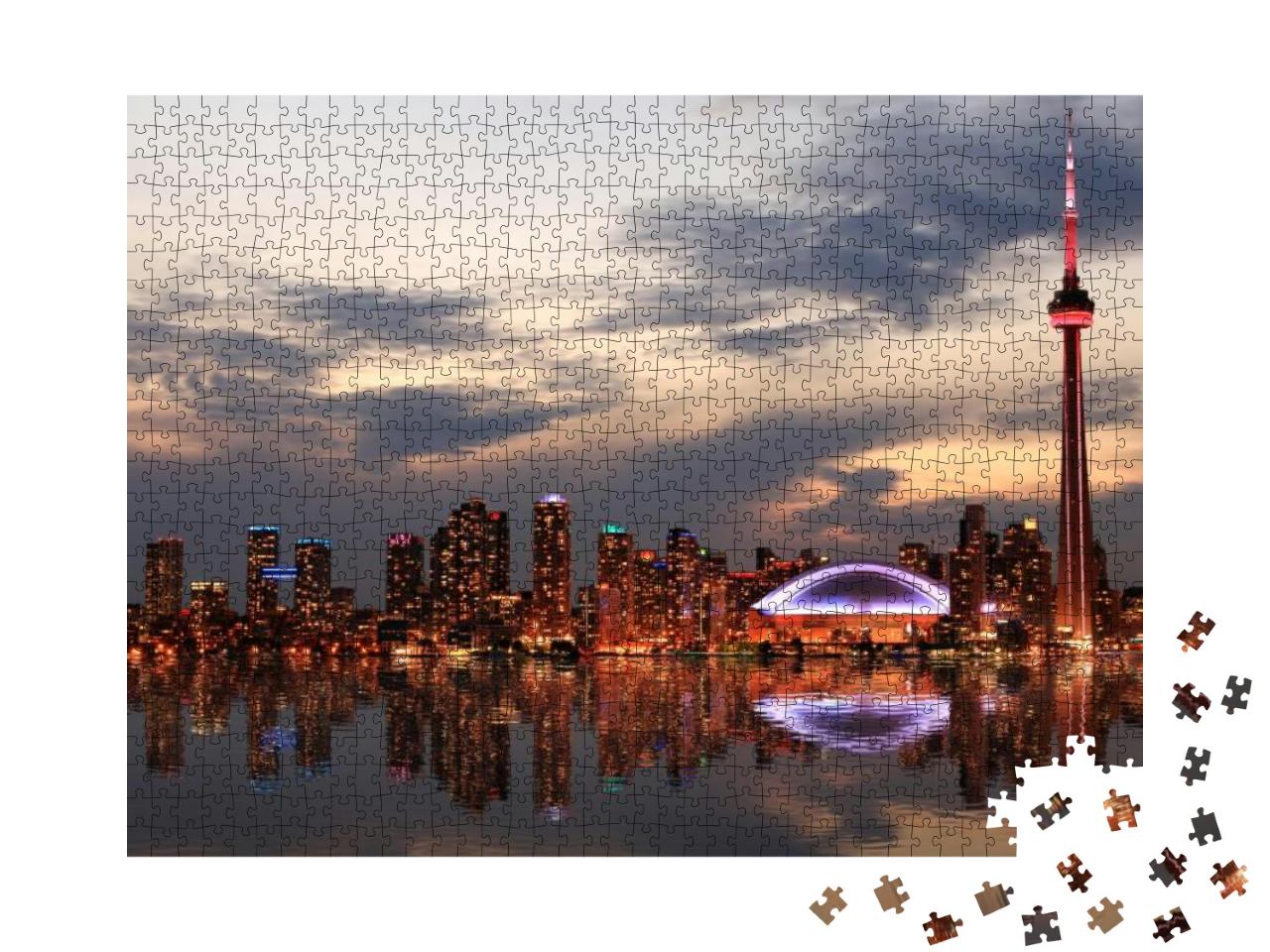 Puzzle 1000 Teile „Sonnenuntergang in Toronto, Ontario, Kanada“