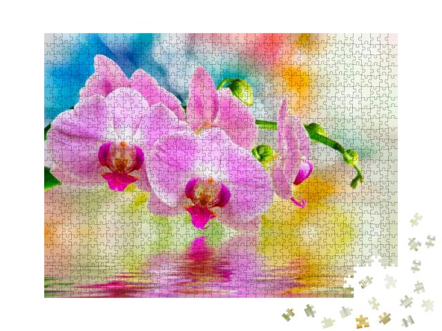 Puzzle 1000 Teile „Nahaufnahme einer Orchidee“