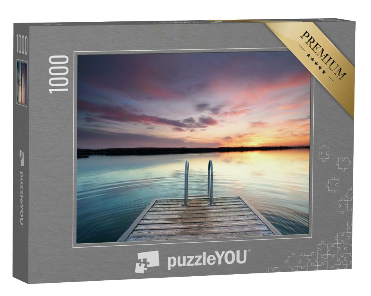 Puzzle 1000 Teile „Schöner Sonnenuntergang am Strand“