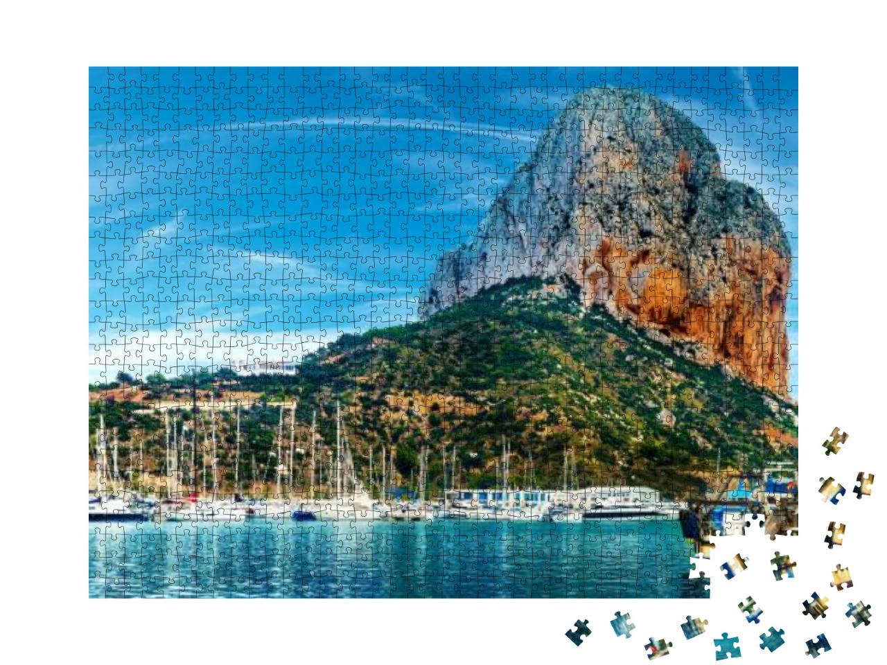 Puzzle 1000 Teile „Spektakulärer Hafen bei Calpe, Alicante, Spanien.“