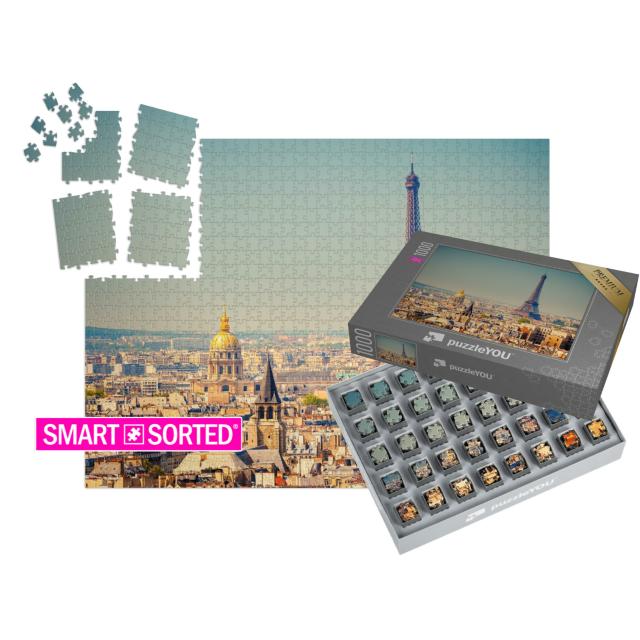 SMART SORTED® | Puzzle 1000 Teile „Blick auf den Eiffelturm, Paris, Frankreich“
