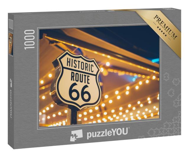 Puzzle 1000 Teile „Route 66 Schild, Kalifornien, USA“
