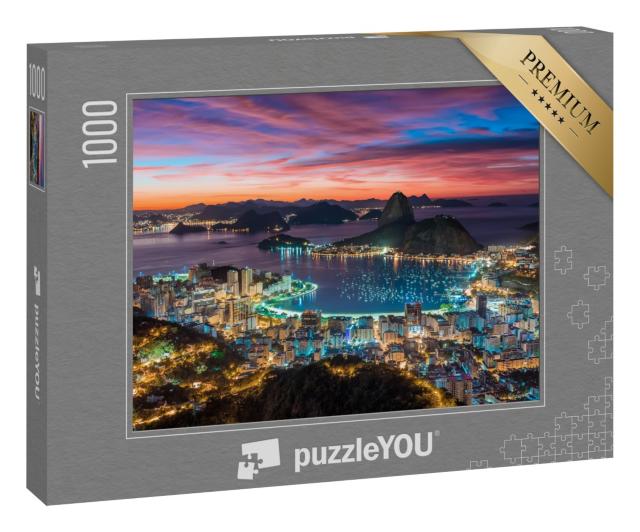 Puzzle 1000 Teile „Sonnenuntergang in Rio de Janeiro, Brasilien“