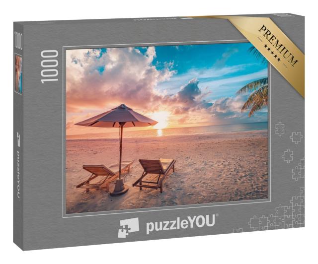 Puzzle 1000 Teile „Sonnenuntergang im Paradies“
