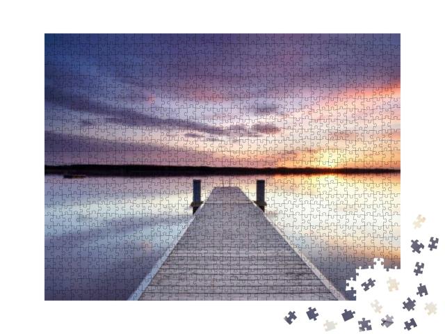 Puzzle 1000 Teile „Magischer Ort am See“