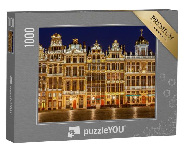 Puzzle 1000 Teile „Grand-Place in Brüssel bei Nacht“