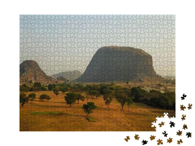Puzzle 1000 Teile „Mächtiger Zuma Rock, Niger State, Nigeria“
