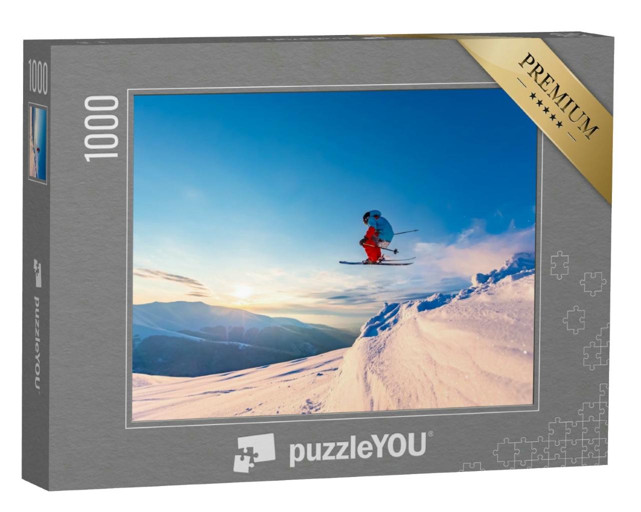 Puzzle 1000 Teile „Ski-Spaß in den Karpaten, Ukraine“