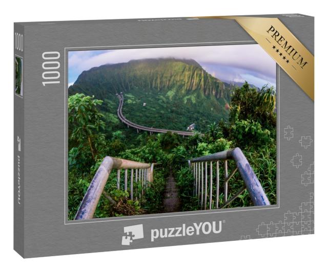 Puzzle 1000 Teile „Stairway to Heaven Oahu, Hawaii“