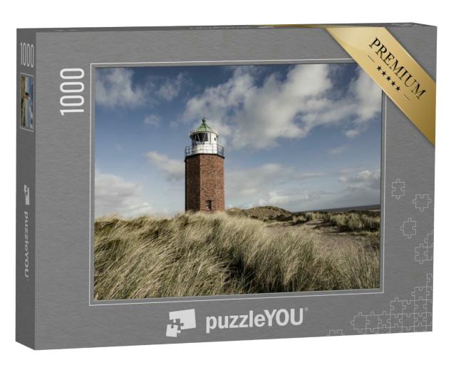 Puzzle 1000 Teile „Leuchtturm Quermarkenfeuer bei Kampen, Sylt, Deutschland“