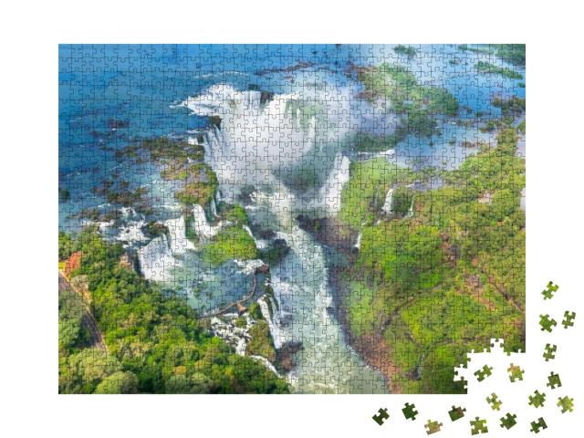 Puzzle 1000 Teile „Die Iguazu-Wasserfälle: ein Naturwunder aus Brasilien“