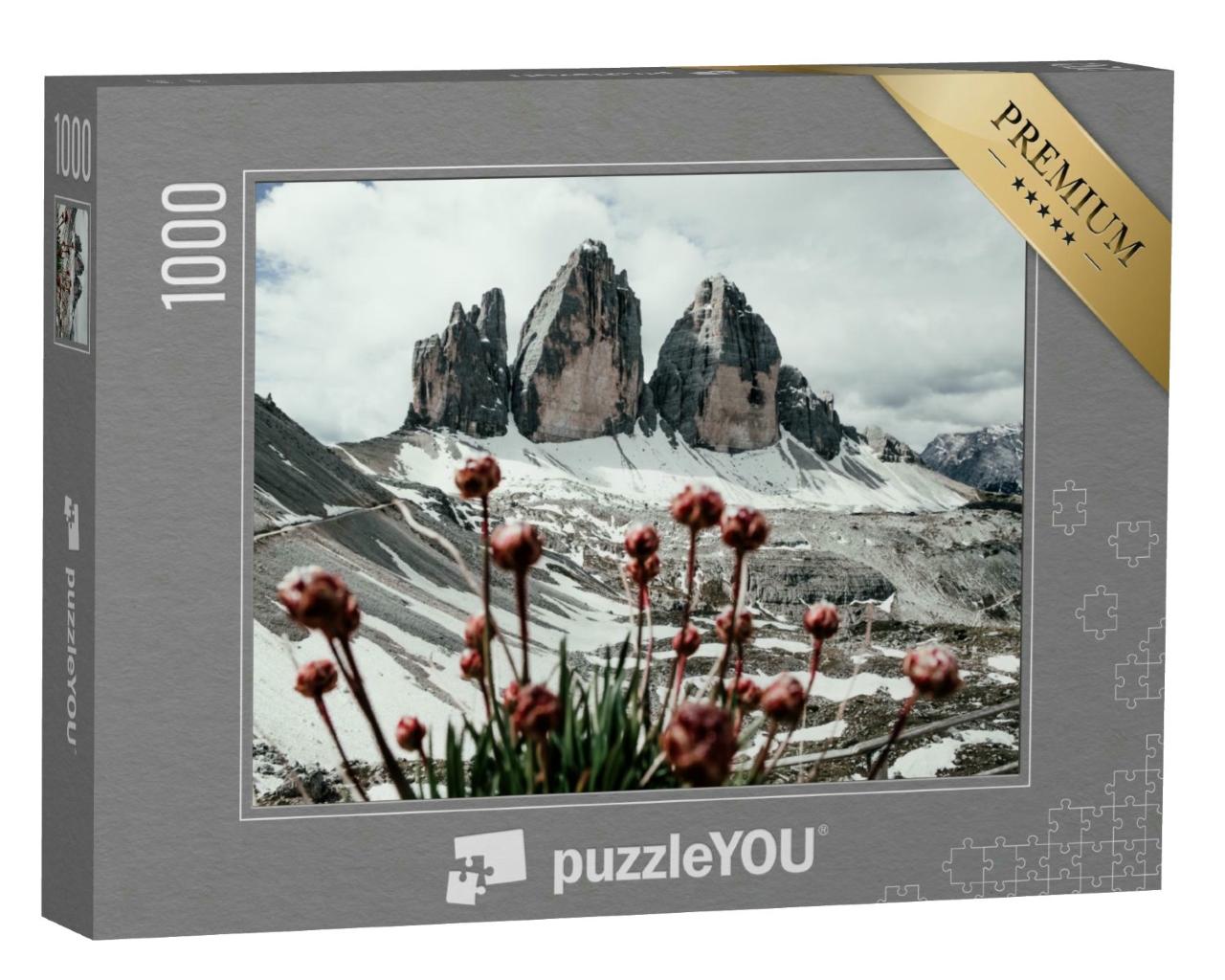 Puzzle 1000 Teile „Die drei Zinnen in Italien, Dolomiten“