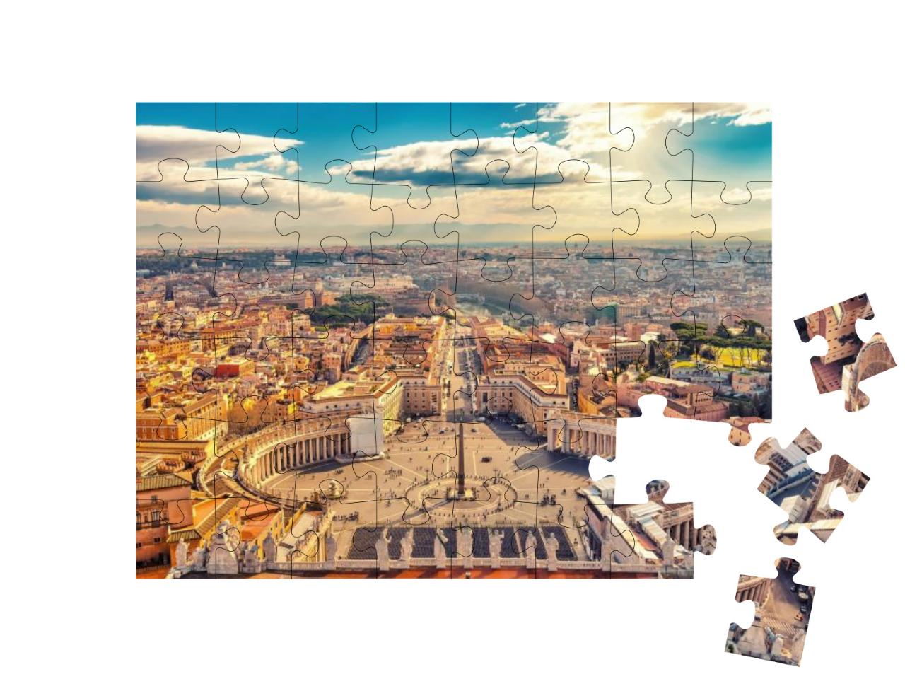 Puzzle 48 Teile „Petersplatz im Vatikan, Rom“