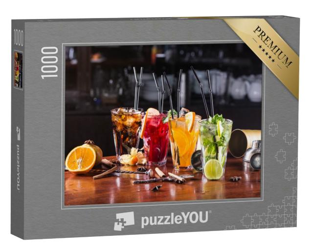 Puzzle 1000 Teile „Cocktails in bunten Farben“