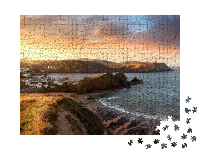 Puzzle 1000 Teile „Hope Cove, ein Küstendorf in Devon, England“