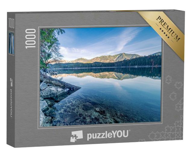 Puzzle 1000 Teile „Herbstlicher Blick auf den Eibsee und den Zirmerskopf“