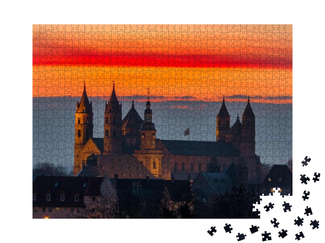 Puzzle 1000 Teile „Sonnenuntergang über dem Dom St.Peter zu Worms“