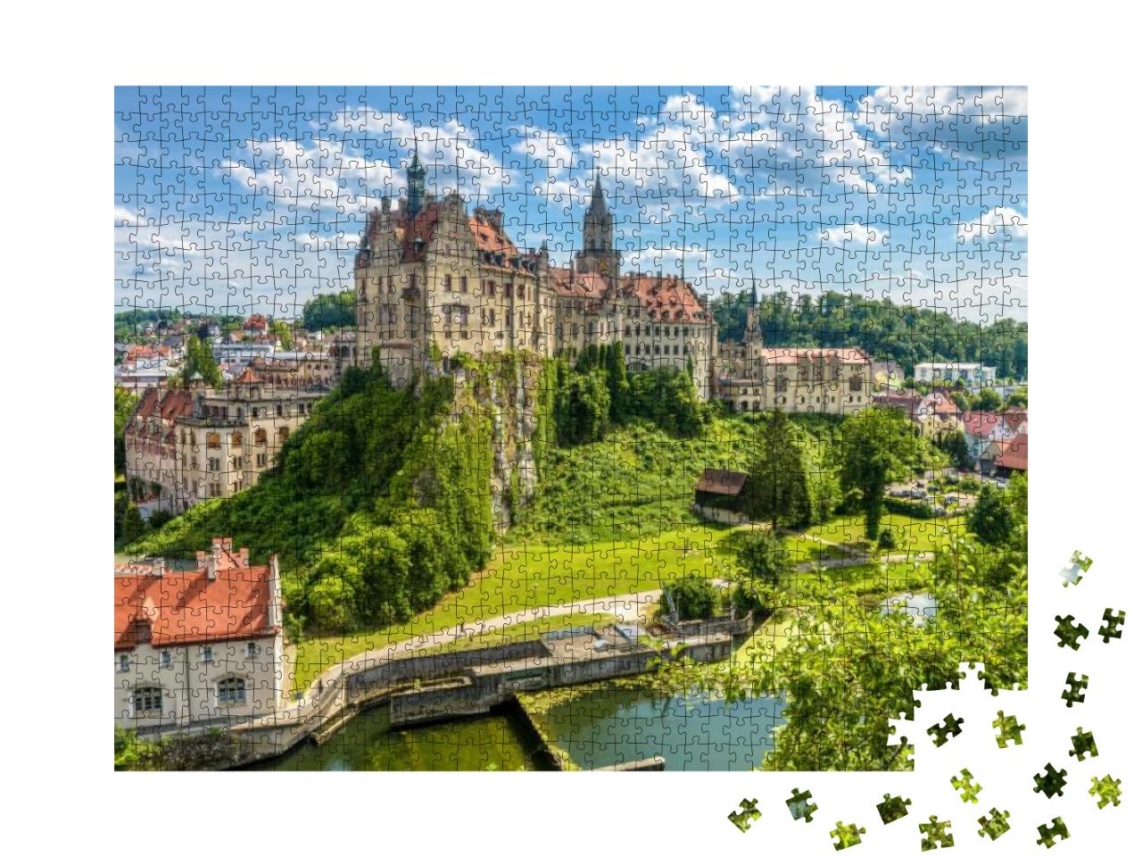 Puzzle 1000 Teile „Schloss Sigmaringen über der Donau in Baden-Württemberg“