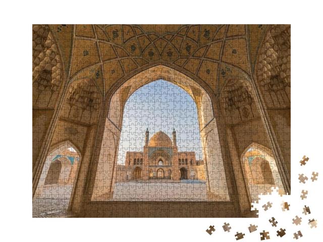 Puzzle 1000 Teile „Eine historische Moschee in Kashan, Iran“