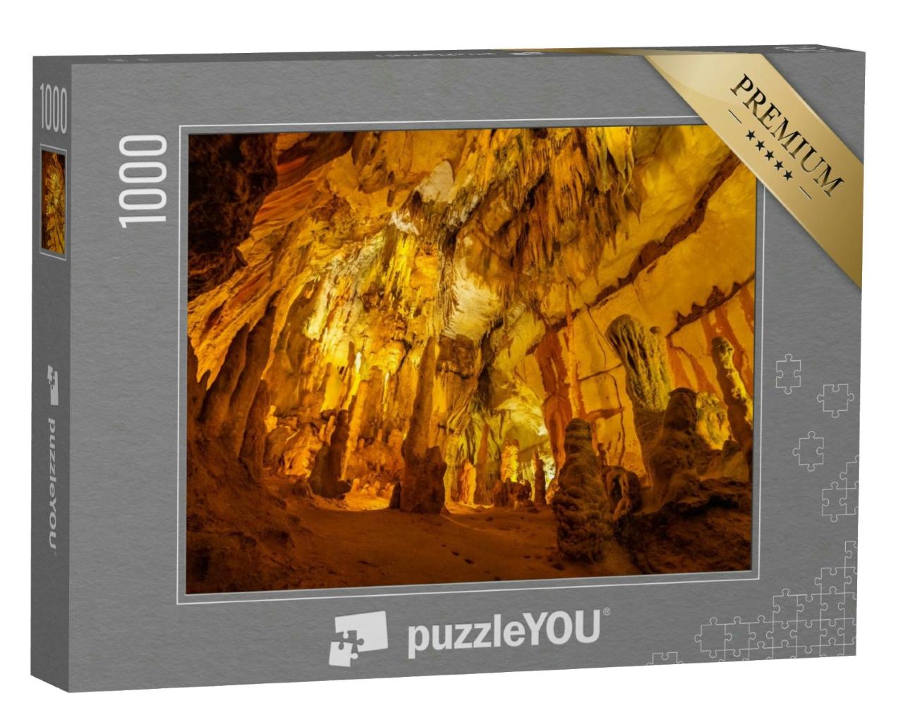 Puzzle 1000 Teile „Tropfsteinhöhle Grutas da Moeda, Portugal“