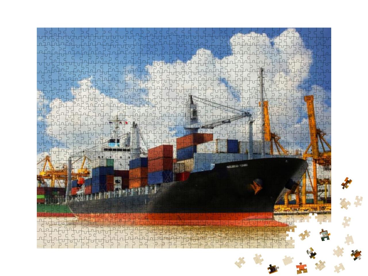 Puzzle 1000 Teile „Schifffahrtshafen in Thailand“