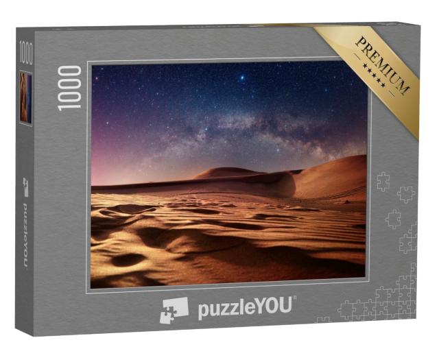 Puzzle 1000 Teile „Ruhige klare Sternennacht in der Wüste “