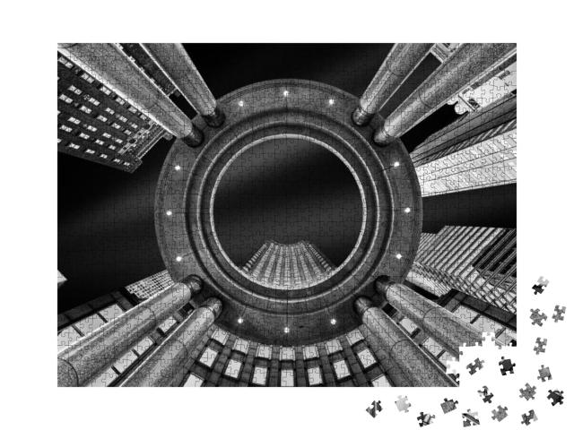 Puzzle 1000 Teile „abstrakte Perspektive eines Wolkenkratzers in New York “