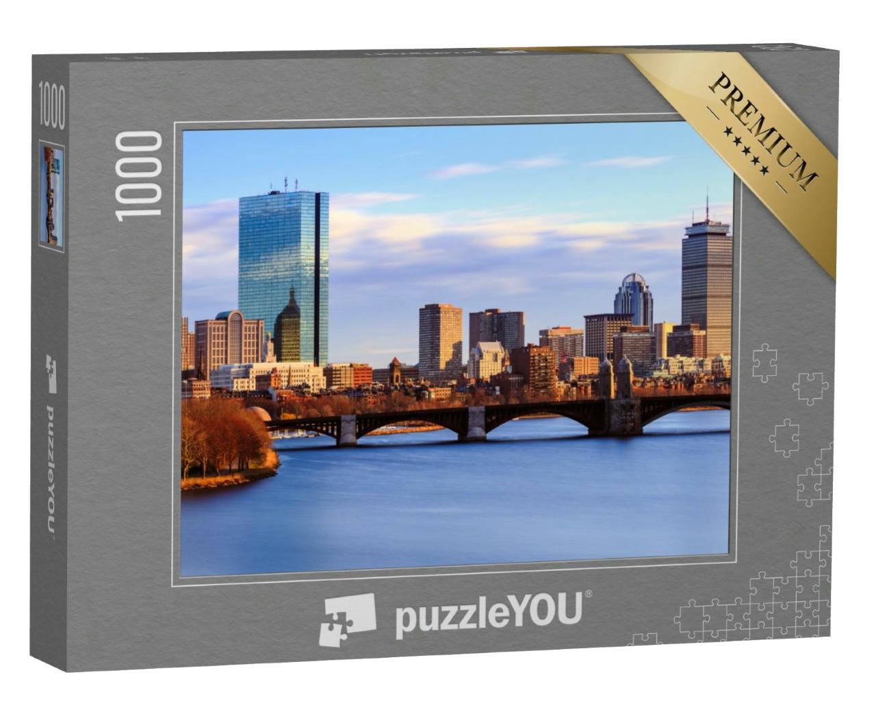 Puzzle 1000 Teile „Skyline von Back Bay in Boston im Sommer“