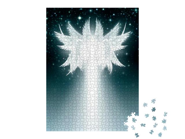 Puzzle 1000 Teile „Mehrflügeliger Engel am Nachthimmel“
