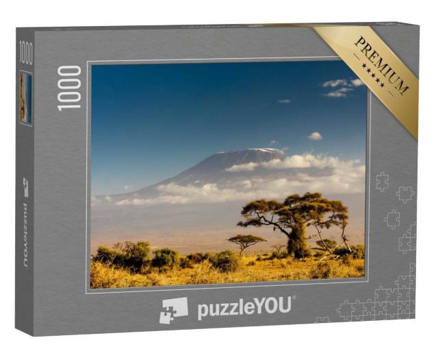 Puzzle 1000 Teile „Blick auf den Kilimanjaro, Tansania“
