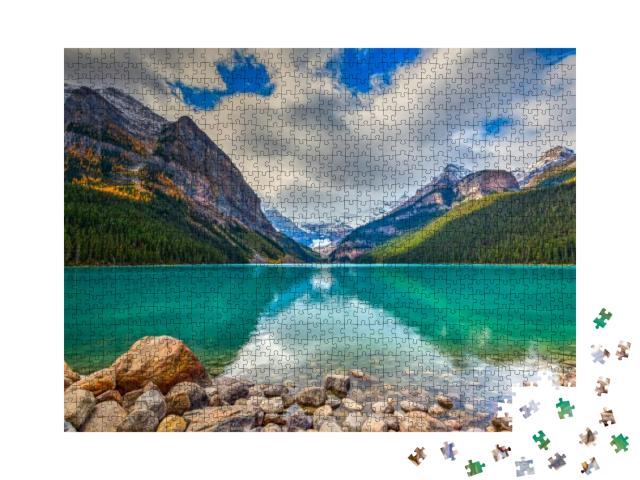 Puzzle 1000 Teile „Herbst am Lake Louise im Banff National Park“