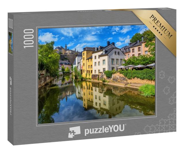 Puzzle 1000 Teile „Luxemburg-Stadt am Fluss Alzette“