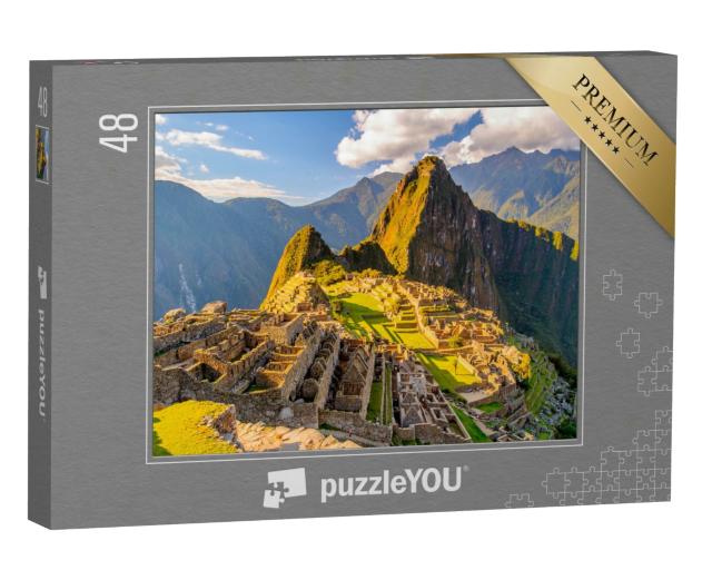 Puzzle 48 Teile „Peru, Südamerika: Machu Picchu, UNESCO-Weltkulturerbe“