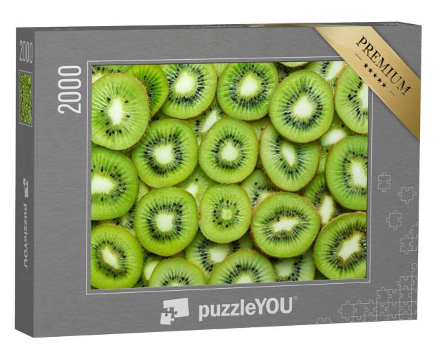 Puzzle 2000 Teile „Frisch aufgeschnittene Kiwi“