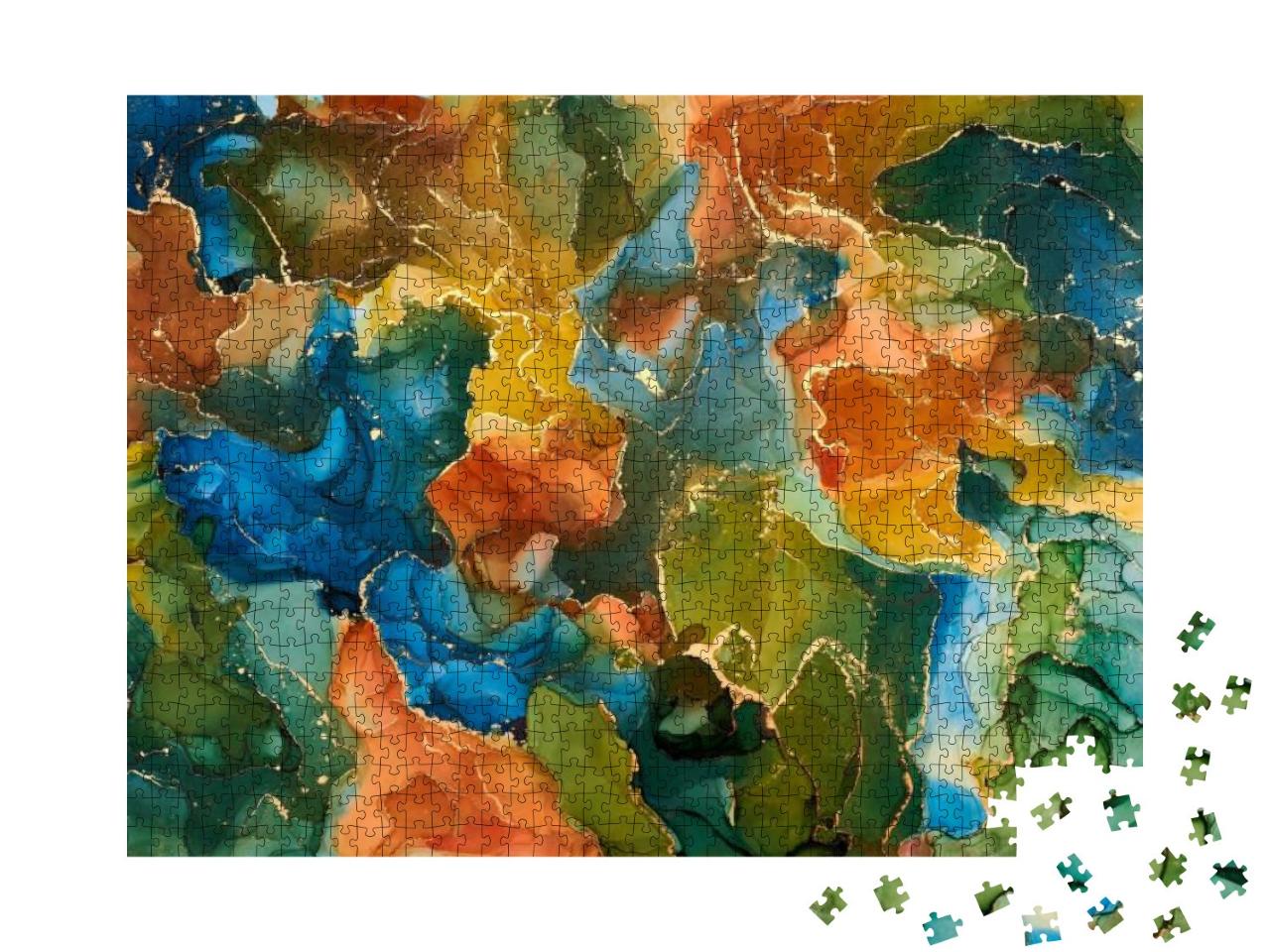 Puzzle 1000 Teile „Abstrakte Landschaftsmalerei“