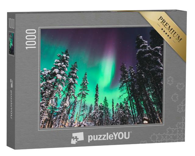 Puzzle 1000 Teile „Aurora Borealis: Polarlichter über Norwegen“